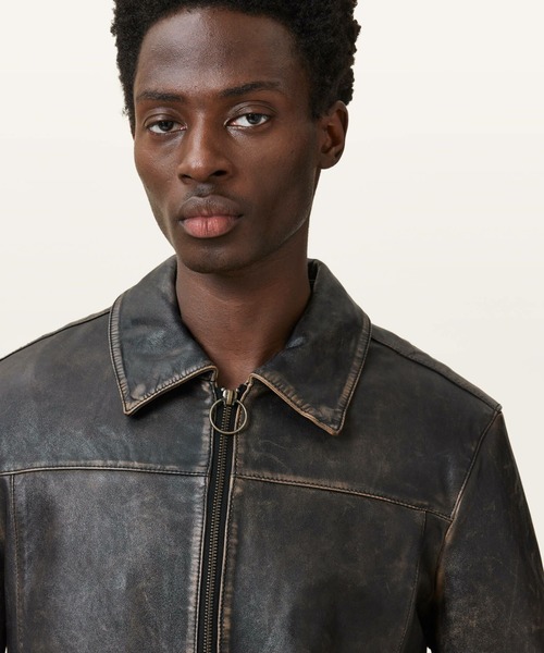 ALLSAINTS（オールセインツ）の「ALLSAINTS ALKAN JACKET（ライダースジャケット・メンズ・ブラック系その他・X-SMALL/SMALL/LARGE/MEDIUM/X-LARGE）」の10枚目の写真