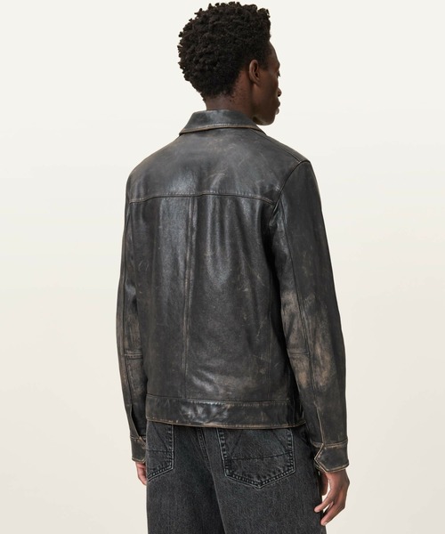 ALLSAINTS（オールセインツ）の「ALLSAINTS ALKAN JACKET（ライダースジャケット・メンズ・ブラック系その他・X-SMALL/SMALL/LARGE/MEDIUM/X-LARGE）」の7枚目の写真