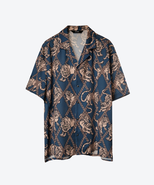 UNTAGE（アンテージ）の「トラプリントボウリングシャツ[Navy(ユニセックス)]_UTS-SS03（シャツ/ブラウス・メンズ・その他・MEDIUM/LARGE）」の5枚目の写真