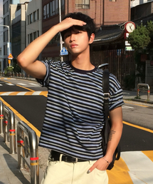 LEIRE（ルアール）の「Essential Crop T-Shirt [Multi Navy ST]（Tシャツ/カットソー）」