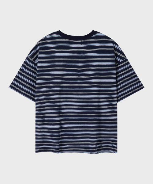 LEIRE（ルアール）の「エッセンシャルストライプクロップTシャツ [マルチネイビーST]（Tシャツ/カットソー・メンズ・その他・MEDIUM/LARGE/X-LARGE/XX-LARGE）」の7枚目の写真