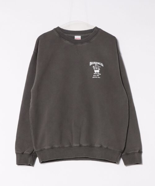 BIRDWELL(バードウェル)の「【BIRDWELL/バードウェル】61 PGM SWEATSHIRT-JP 日本別注 ピグメント加工 ブランドロゴ バックプリント スウェット トレーナー(スウェット・メンズ・グレー/ブルー・X-LARGE/SMALL/MEDIUM/LARGE)」の4枚目の写真
