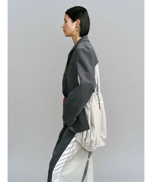 UN3D.（アンスリード）の「FRONT BACK DOCKING JACKET / フロントバックドッキングジャケット（テーラードジャケット・レディース・ブラック/グレー・36/38）」の13枚目の写真