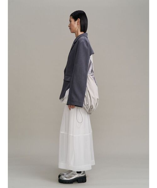 UN3D.（アンスリード）の「FRONT BACK DOCKING JACKET【セットアップ着用可能】 / フロントバックドッキングジャケット（テーラードジャケット・レディース・ブラック/グレー・36/38）」の7枚目の写真