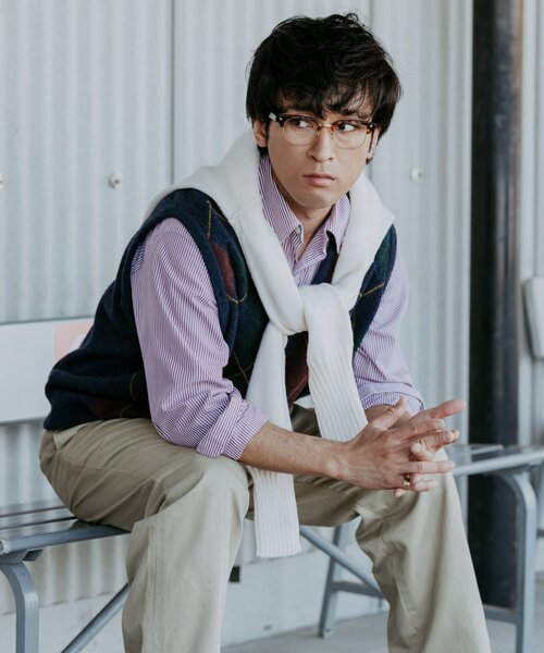 Zoff（ゾフ）の「[東海オンエア としみつさんコラボ] Zoff | TOSHIMITSU ウェリントン型 メガネ｜サーモント 眼鏡 伊達めがね 度付き (レンズ交換券付き) 度あり 度なし ユニセックス（メガネ・メンズ・グリーン系その他/ブラック/ブラウン系その他2・FREE）」の17枚目の写真