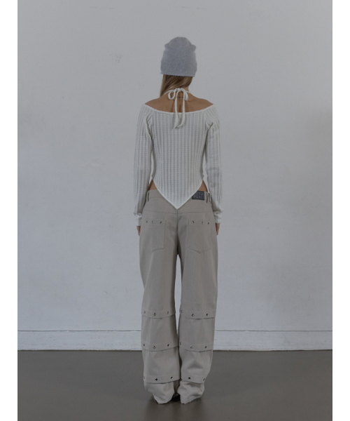 SETUP-EXE(セットアップイーエックスイー)の「PIN TUCK EYELET PANTS / BEIGE(その他パンツ・レディース・その他・SMALL/MEDIUM)」の6枚目の写真
