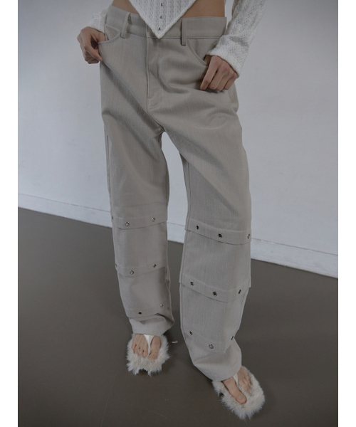 SETUP-EXE(セットアップイーエックスイー)の「PIN TUCK EYELET PANTS / BEIGE(その他パンツ・レディース・その他・SMALL/MEDIUM)」の11枚目の写真