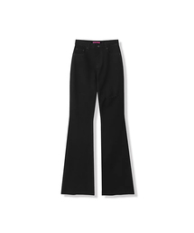 Vivacious（ビバシャス）の「Line Cutting Bootscut Pants BLACK（デニムパンツ）」