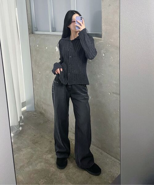 INSILENCE WOMEN(インサイレンスウーマン)の「スタッドポイントデニム BLACK(デニムパンツ・レディース・その他・LARGE/MEDIUM)」の11枚目の写真