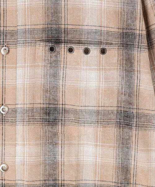 NOT4NERD(ノットフォーナード)の「NOT4NERD/ノットフォーナード/Temple Patch Checkered Shirt(シャツ/ブラウス・メンズ・ブラウン/モスグリーン・XL/L/M)」の8枚目の写真