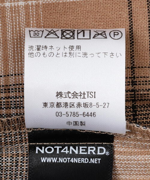 NOT4NERD(ノットフォーナード)の「NOT4NERD/ノットフォーナード/Temple Patch Checkered Shirt(シャツ/ブラウス・メンズ・ブラウン/モスグリーン・XL/L/M)」の13枚目の写真