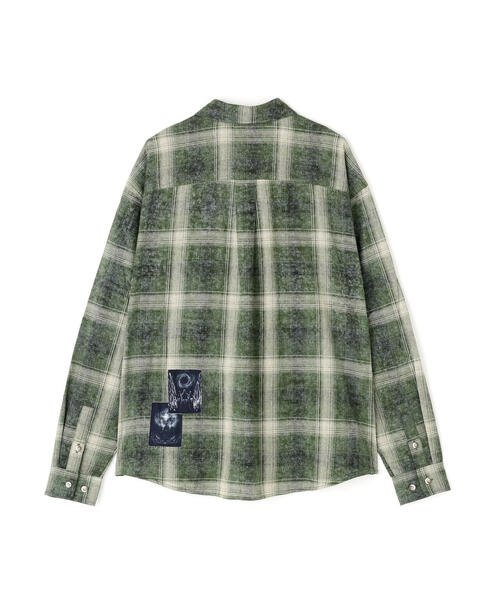 NOT4NERD(ノットフォーナード)の「NOT4NERD/ノットフォーナード/Temple Patch Checkered Shirt(シャツ/ブラウス・メンズ・ブラウン/モスグリーン・XL/L/M)」の15枚目の写真
