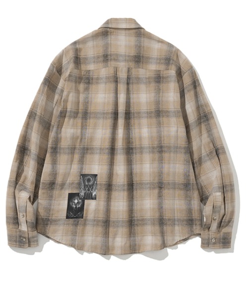 NOT4NERD(ノットフォーナード)の「NOT4NERD/ノットフォーナード/Temple Patch Checkered Shirt(シャツ/ブラウス・メンズ・ブラウン/モスグリーン・XL/L/M)」の3枚目の写真