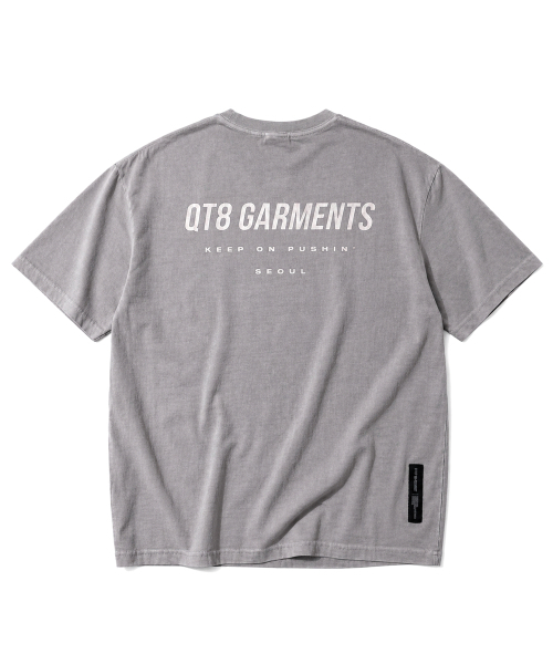 QT8 GARMENTS(キューティーエイトガーメント)の「LB Pigment Simple Logo Tee (Grey)(Tシャツ/カットソー・レディース・その他・X-LARGE/MEDIUM/LARGE/SMALL)」の1枚目の写真