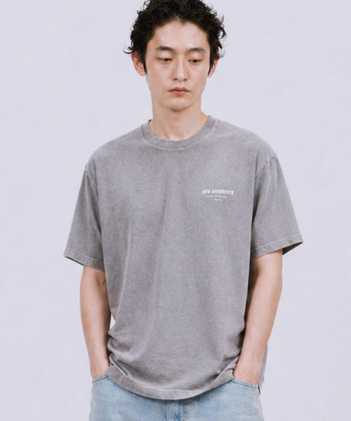QT8 GARMENTS(キューティーエイトガーメント)の「LB Pigment Simple Logo Tee (Grey)(Tシャツ/カットソー・レディース・その他・X-LARGE/MEDIUM/LARGE/SMALL)」の2枚目の写真