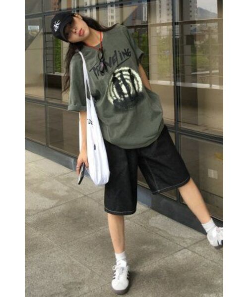 SEARCH410（サーチ410）の「トラベリングピグメント半袖Tシャツカーキ（Tシャツ/カットソー・メンズ・その他・MEDIUM/LARGE）」の5枚目の写真