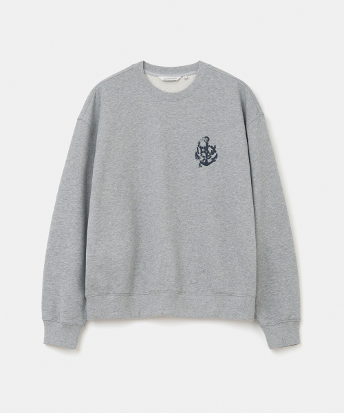 UNIFORM BRIDGE(ユニフォームブリッジ)の「U.S.N sweatshirt melange grey(スウェット・メンズ・その他・X-LARGE/XX-LARGE/MEDIUM/LARGE)」の1枚目の写真