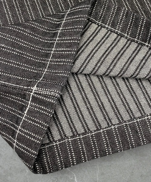 Jayne K(ジェーンケー)の「【Jayne K/ジェーン ケー】カーブストライプパンツ(デニムパンツ・メンズ・ブラック・MEDIUM/LARGE)」の10枚目の写真