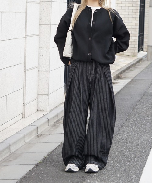 Jayne K(ジェーンケー)の「【Jayne K/ジェーン ケー】カーブストライプパンツ(デニムパンツ・メンズ・ブラック・MEDIUM/LARGE)」の13枚目の写真