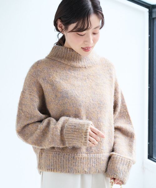 le.coeur blanc(ルクールブラン)の「ミックスカラーハイネックニット(ニット/セーター・レディース・ベージュ系その他2/ブルー系その他2・38)」の8枚目の写真