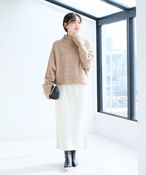 le.coeur blanc(ルクールブラン)の「ミックスカラーハイネックニット(ニット/セーター・レディース・ベージュ系その他2/ブルー系その他2・38)」の11枚目の写真