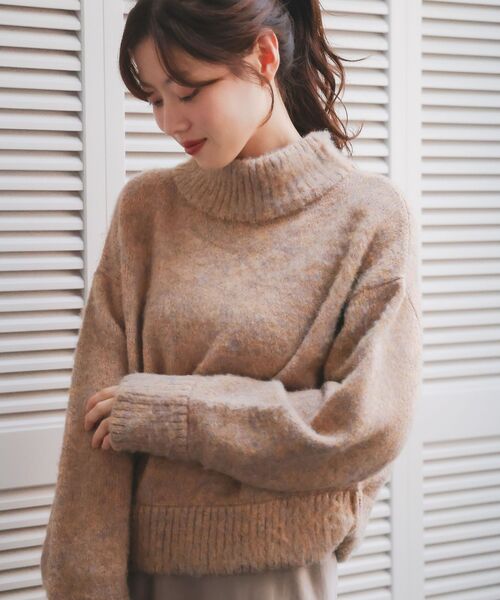 le.coeur blanc(ルクールブラン)の「ミックスカラーハイネックニット(ニット/セーター・レディース・ベージュ系その他2/ブルー系その他2・38)」の17枚目の写真