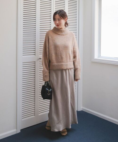 le.coeur blanc(ルクールブラン)の「ミックスカラーハイネックニット(ニット/セーター・レディース・ベージュ系その他2/ブルー系その他2・38)」の18枚目の写真