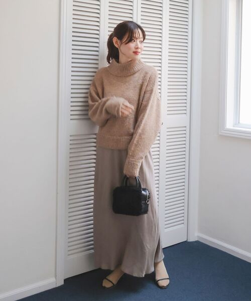 le.coeur blanc(ルクールブラン)の「ミックスカラーハイネックニット(ニット/セーター・レディース・ベージュ系その他2/ブルー系その他2・38)」の19枚目の写真