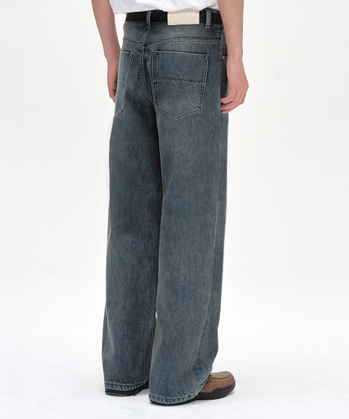 DECET（デケト）の「[CALIK DENIM]Mid Rise Wide Jeans DCPT027PSTNGRBlue（デニムパンツ・レディース・その他・26/28/30/32/34）」の4枚目の写真