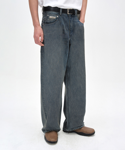 DECET（デケト）の「[CALIK DENIM]Mid Rise Wide Jeans DCPT027PSTNGRBlue（デニムパンツ・レディース・その他・26/28/30/32/34）」の6枚目の写真