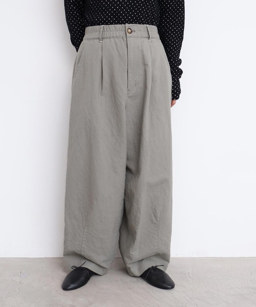 l'atelier du savon（アトリエドサボン）の「washi cotton ちょいまるカーブパンツ（その他パンツ・レディース・オフホワイト/カーキ・FREE）」の4枚目の写真