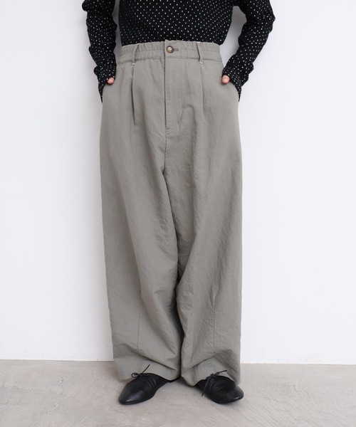 l'atelier du savon（アトリエドサボン）の「washi cotton ちょいまるカーブパンツ（その他パンツ・レディース・オフホワイト/カーキ・FREE）」の5枚目の写真