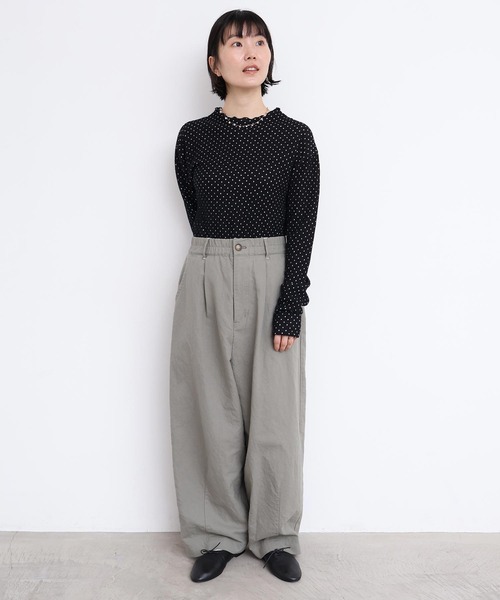 l'atelier du savon（アトリエドサボン）の「washi cotton ちょいまるカーブパンツ（その他パンツ・レディース・オフホワイト/カーキ・FREE）」の22枚目の写真