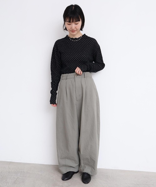 l'atelier du savon（アトリエドサボン）の「washi cotton ちょいまるカーブパンツ（その他パンツ・レディース・オフホワイト/カーキ・FREE）」の21枚目の写真