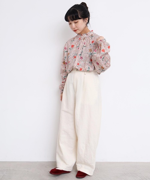 l'atelier du savon（アトリエドサボン）の「washi cotton ちょいまるカーブパンツ（その他パンツ・レディース・オフホワイト/カーキ・FREE）」の15枚目の写真