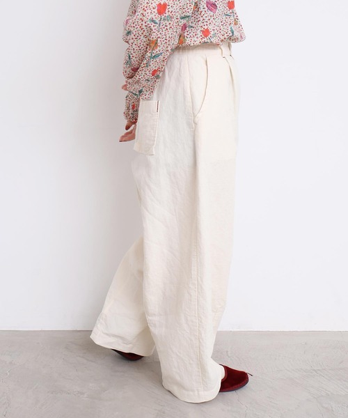 l'atelier du savon（アトリエドサボン）の「washi cotton ちょいまるカーブパンツ（その他パンツ・レディース・オフホワイト/カーキ・FREE）」の13枚目の写真