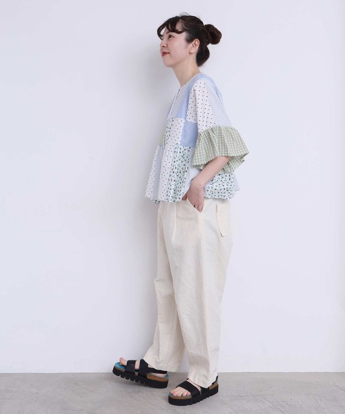 l'atelier du savon(アトリエドサボン)の「washi cotton ちょいまるカーブパンツ(その他パンツ・レディース・オフホワイト/カーキ/ピンク・FREE)」の16枚目の写真