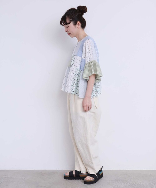 l'atelier du savon(アトリエドサボン)の「washi cotton ちょいまるカーブパンツ(その他パンツ・レディース・オフホワイト/カーキ/ピンク・FREE)」の17枚目の写真