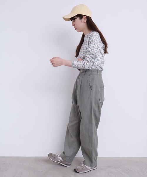 l'atelier du savon(アトリエドサボン)の「washi cotton ちょいまるカーブパンツ(その他パンツ・レディース・オフホワイト/カーキ/ピンク・FREE)」の21枚目の写真