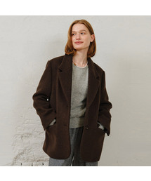 Wool Blended Single Jacket - Brown