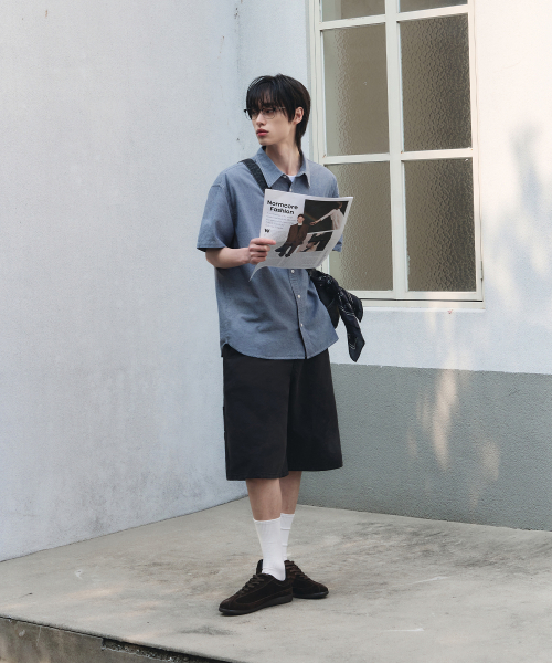 OURDAYZ（アワーデイズ）の「ワープウォッシュハーフシャンブレイシャツ[BLUE]（シャツ/ブラウス・メンズ・その他・MEDIUM/LARGE/X-LARGE）」の4枚目の写真