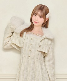 apres jour（アプレジュール）の「【セット着用可能】ファー付きツイードショートジャケット（テーラードジャケット）」