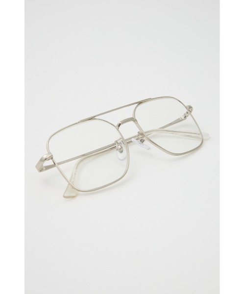SLY（スライ）の「【2026SS新作】SQUARE METAL FLAME EYEWEAR スクエア メタルフレーム アイウェア 冬服 春服（メガネ・レディース・シルバー/ゴールド・FREE）」の3枚目の写真