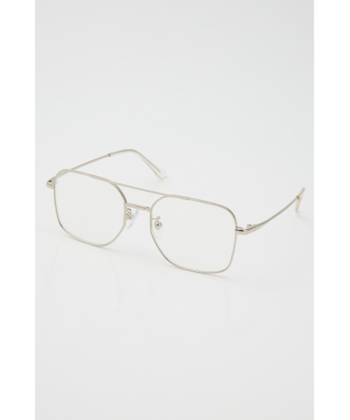 SLY（スライ）の「【2026SS新作】SQUARE METAL FLAME EYEWEAR スクエア メタルフレーム アイウェア 冬服 春服（メガネ・レディース・シルバー/ゴールド・FREE）」の4枚目の写真
