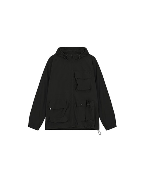 HUMTTO(ハムト)の「男性キャストウィンドブレーカージャケット(ナイロンジャケット・メンズ・ブラック/オリーブ・L-XL/2XL/M-L)」の2枚目の写真