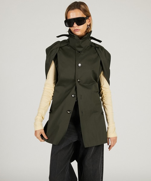 PRANK PROJECT（プランクプロジェクト）の「ドレープコート / Balloon Shaped Sleeveless Coat（その他アウター・レディース・チャコールグレー/ベージュ・FREE）」の14枚目の写真