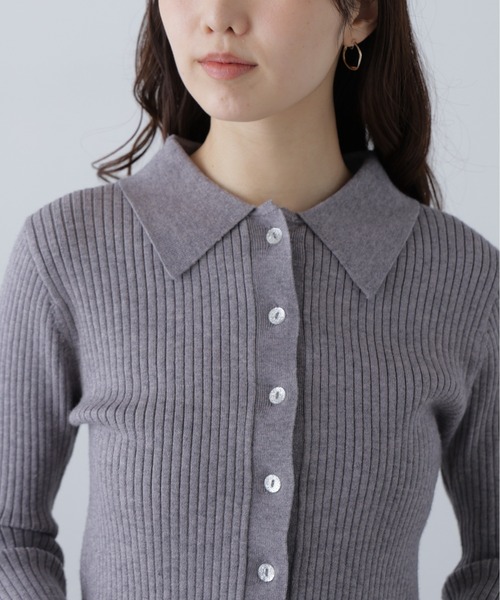 FREE'S MART(フリーズマート)の「◇〈MFM〉きらきらボタン襟ニット(ニット/セーター・レディース・ブラック/グレー/ネイビー/ホワイト/ピンク・FREE)」の15枚目の写真