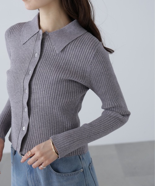 FREE'S MART(フリーズマート)の「◇〈MFM〉きらきらボタン襟ニット(ニット/セーター・レディース・ブラック/グレー/ネイビー/ホワイト/ピンク・FREE)」の16枚目の写真