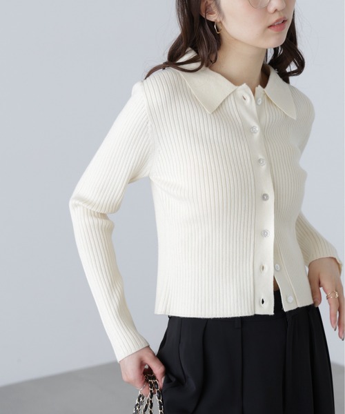 FREE'S MART(フリーズマート)の「◇〈MFM〉きらきらボタン襟ニット(ニット/セーター・レディース・ブラック/グレー/ネイビー/ホワイト/ピンク・FREE)」の21枚目の写真