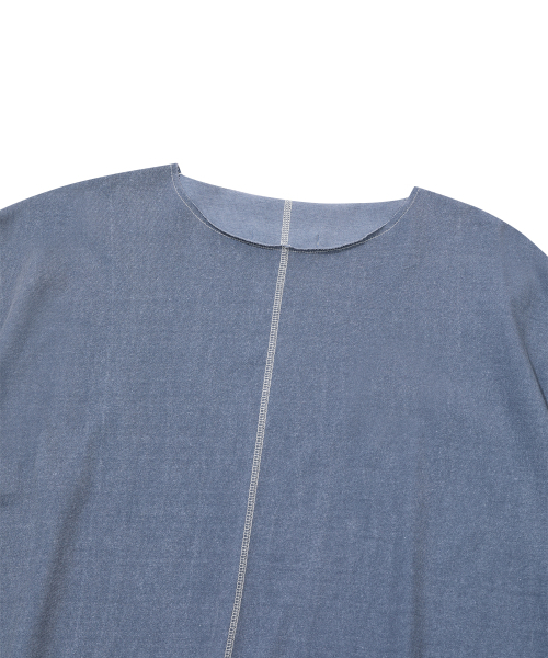 EPISODE UNTITLED(エピソードアンタイトルド)の「PATCH NEEDLE STITCH T-SHIRT_BLUE(Tシャツ/カットソー・レディース・その他・2/3)」の3枚目の写真